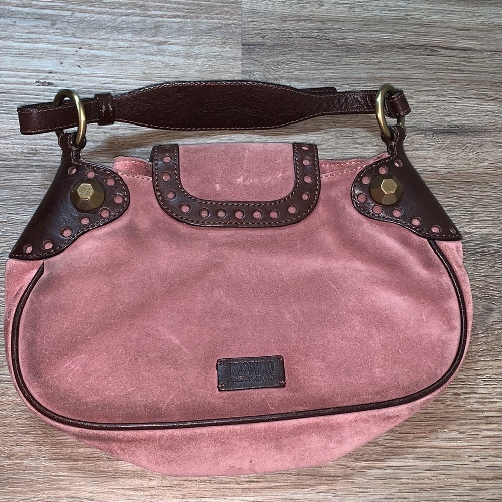 Moschino cheap and chic pink suede bag - Picture 2 of 5